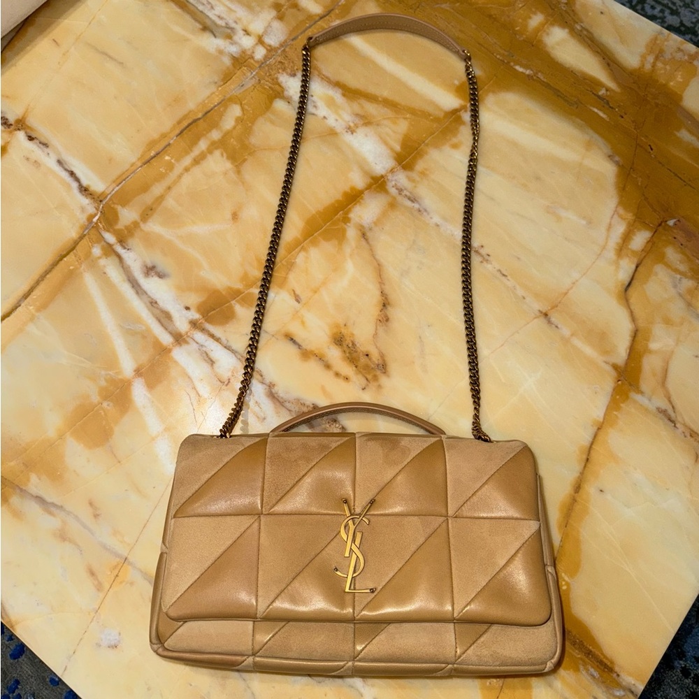 Saint Laurent YSL Jaime Medium Chain Bag in beige Suede and Lambskin - Picture 5 of 9